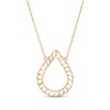 Thumbnail Image 1 of Diamond-Cut Open Teardrop Necklace 10K Yellow Gold 17&quot;