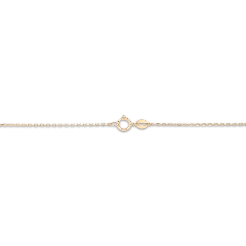 Main Image 3 of Diamond-Cut Open Teardrop Necklace 10K Yellow Gold 17&quot;