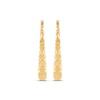 Thumbnail Image 2 of Polished Bamboo Hoop Earrings 10K Yellow Gold 34mm