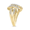 Thumbnail Image 2 of Diamond Swirl Multi-Row Bypass Ring 1/2 ct tw 10K Yellow Gold