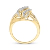 Thumbnail Image 3 of Diamond Swirl Multi-Row Bypass Ring 1/2 ct tw 10K Yellow Gold