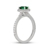 Thumbnail Image 2 of Neil Lane Emerald-Cut Natural Emerald & Diamond Halo Engagement Ring 3/8 ct tw 14K White Gold