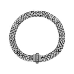 Solid Bismark Chain Bracelet 8mm Sterling Silver 8.5&quot;