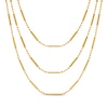 Thumbnail Image 1 of Layered Diamond-Cut Bead & Bar Chain Necklace 10K Yellow Gold 17&quot;