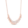 Thumbnail Image 2 of Diamond Curved Necklace 1/2 ct tw 14K Rose Gold 18&quot;