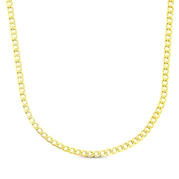 Semi-Solid Curb Chain Necklace 3.45mm 18K Yellow Gold 20&quot;