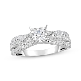 Adore Princess-Cut Diamond Engagement Ring 1 ct tw 14K White Gold