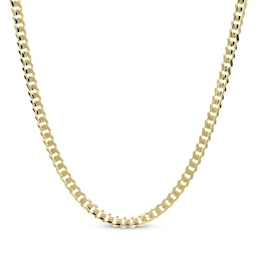 Solid Curb Chain Necklace 4.1mm 14K Yellow Gold 22&quot;