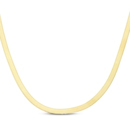 Solid Herringbone Chain Necklace 3.9mm 14K Yellow Gold 18&quot;