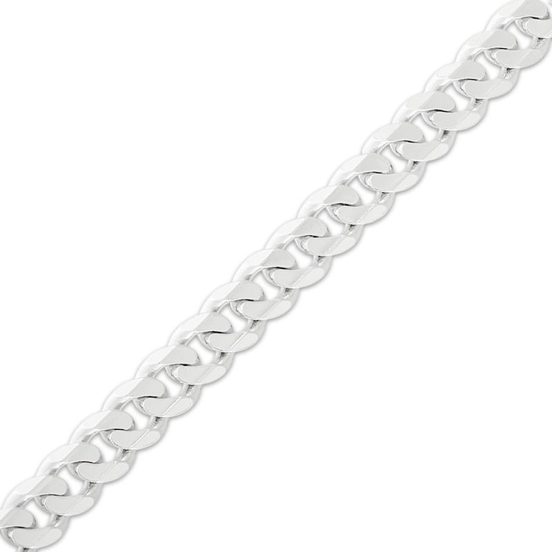 Solid Curb Chain Necklace 4.2mm 14K White Gold 20"