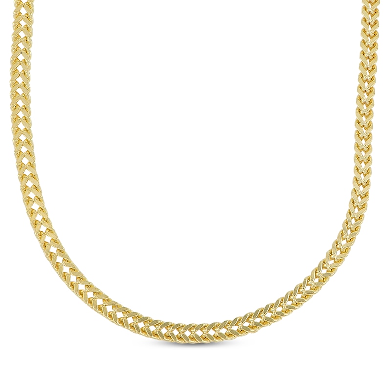 Solid Franco Chain Necklace 5.1mm 10K Yellow Gold 26"