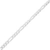 Thumbnail Image 2 of Solid Figaro Chain Necklace 4mm 14K White Gold 22&quot;