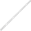 Thumbnail Image 1 of Solid Figaro Chain Necklace 4mm 14K White Gold 20"