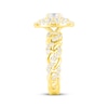 Thumbnail Image 1 of Oval-Cut Diamond Double Halo Braided Shank Engagement Ring 1-1/2 ct tw 14K Yellow Gold