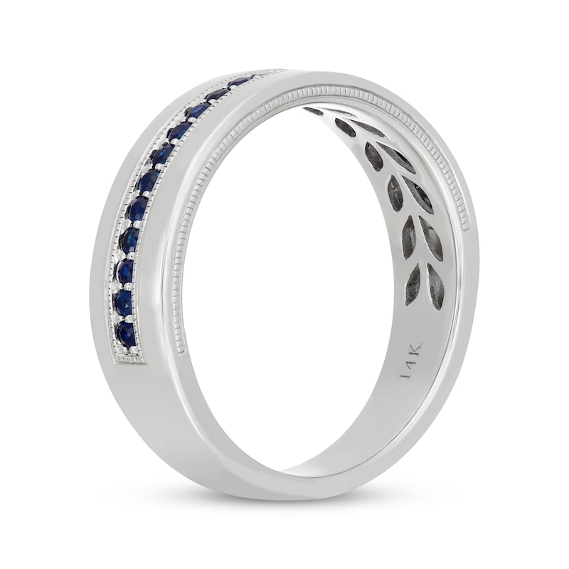 Main Image 2 of Neil Lane Men's Natural Blue Sapphire Wedding Band 14K White Gold