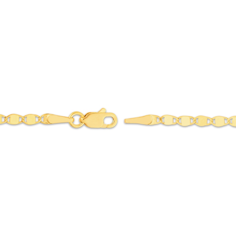Solid Valentino Chain Necklace 2.7mm 14K Yellow Gold 18"
