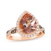 Thumbnail Image 1 of Le Vian Pear-Shaped Morganite Ring 3/8 ct tw Diamonds 14K Strawberry Gold