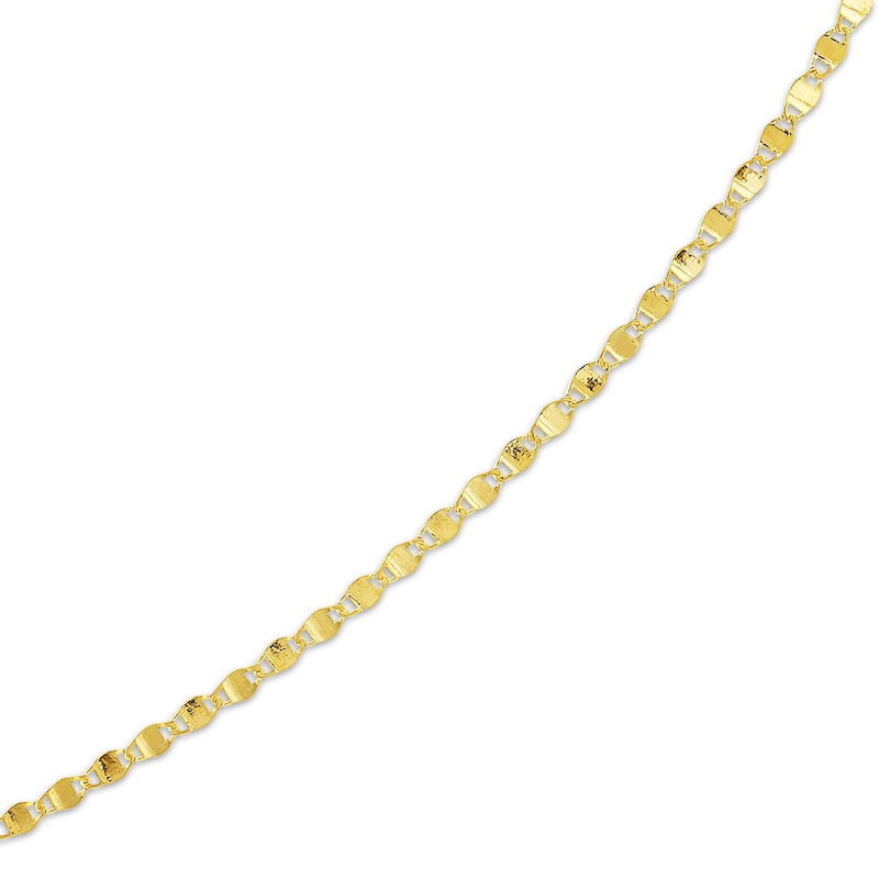 Main Image 2 of Hollow Diamond-Cut Valentino Chain Necklace 2.7mm 14K Yellow Gold 16&quot;