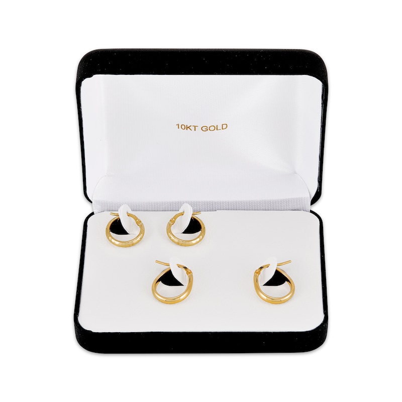 Main Image 1 of Hoop Earrings Gift Set Yellow Gold 10K Yellow Gold