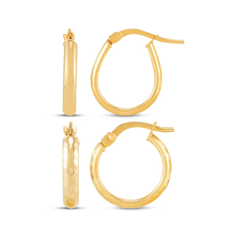 Main Image 4 of Hoop Earrings Gift Set Yellow Gold 10K Yellow Gold