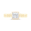 Thumbnail Image 3 of Princess-Cut Diamond Bezel-Look Solitaire Braided Shank Engagement Ring 1/4 ct tw 14K Yellow Gold (I/I2)