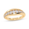 Thumbnail Image 1 of Diamond Graduated Curve Ring 1/2 ct tw 14K Yellow Gold