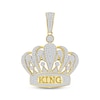 Thumbnail Image 1 of Diamond &quot;KING&quot; Crown Charm 3/4 ct tw 10K Yellow Gold