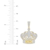 Thumbnail Image 3 of Diamond &quot;KING&quot; Crown Charm 3/4 ct tw 10K Yellow Gold