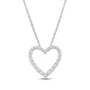 Thumbnail Image 1 of Lab-Grown Diamonds by KAY Heart Outline Necklace 1/4 ct tw 14K White Gold 18&quot;