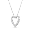 Thumbnail Image 2 of Lab-Grown Diamonds by KAY Heart Outline Necklace 1/4 ct tw 14K White Gold 18&quot;