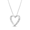 Thumbnail Image 3 of Lab-Grown Diamonds by KAY Heart Outline Necklace 1/4 ct tw 14K White Gold 18&quot;