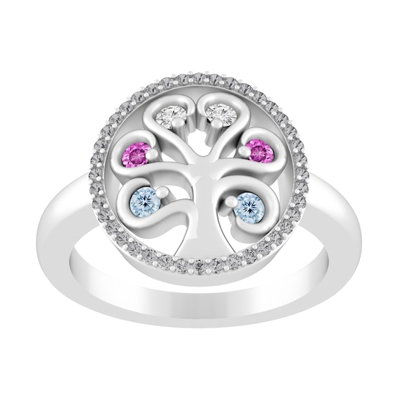 Birthstone Family & Mother's Tree Ring