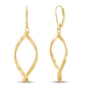 Thumbnail Image 1 of Curve Teardrop Dangle Earrings 14K Yellow Gold