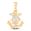 Thumbnail Image 1 of Men's Crucifix & Anchor Pendant 14K Two-Tone Gold