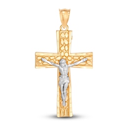 Crucifix Charm 14K Two-Tone Gold