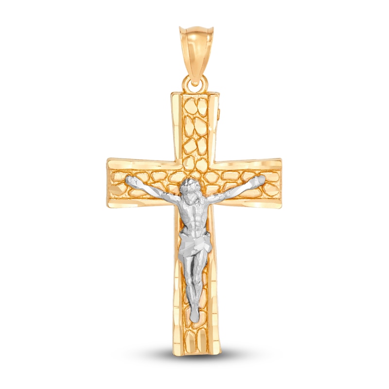 Main Image 1 of Crucifix Charm 14K Two-Tone Gold