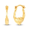 Thumbnail Image 1 of Children's Heart Hoop Earrings 14K Yellow Gold