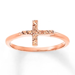 Cross Ring 14K Rose Gold