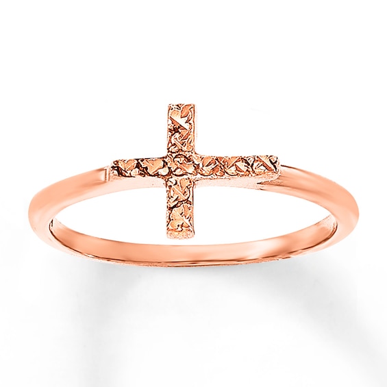 Cross Ring 14K Rose Gold