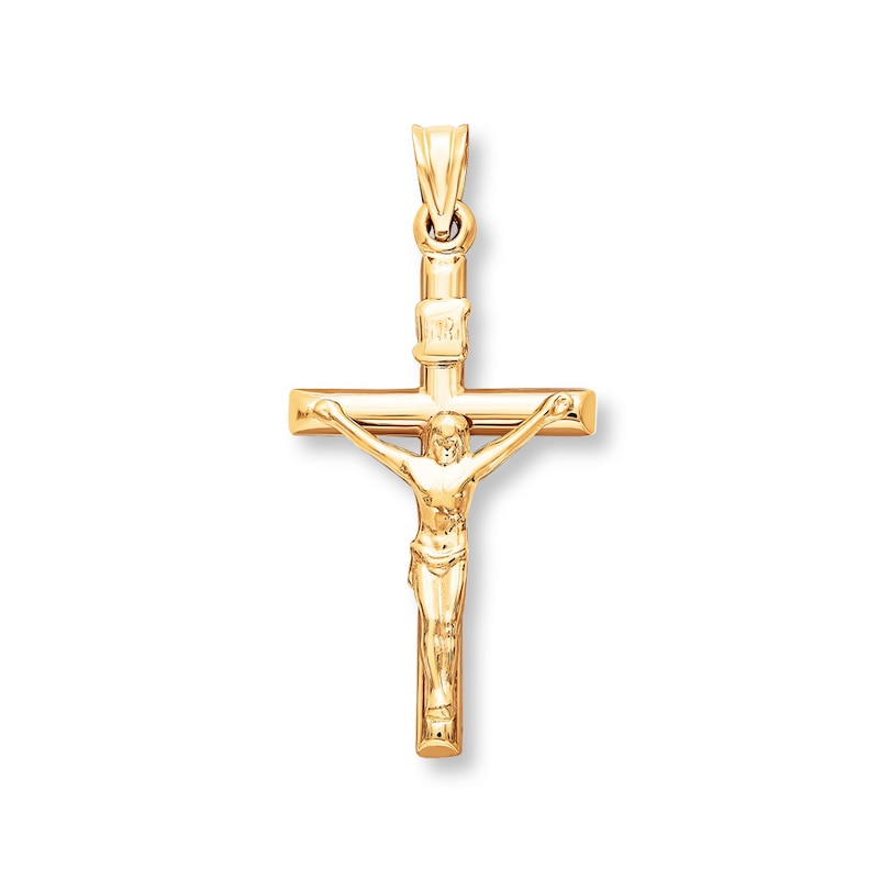 Main Image 1 of Crucifix Charm 14K Yellow Gold