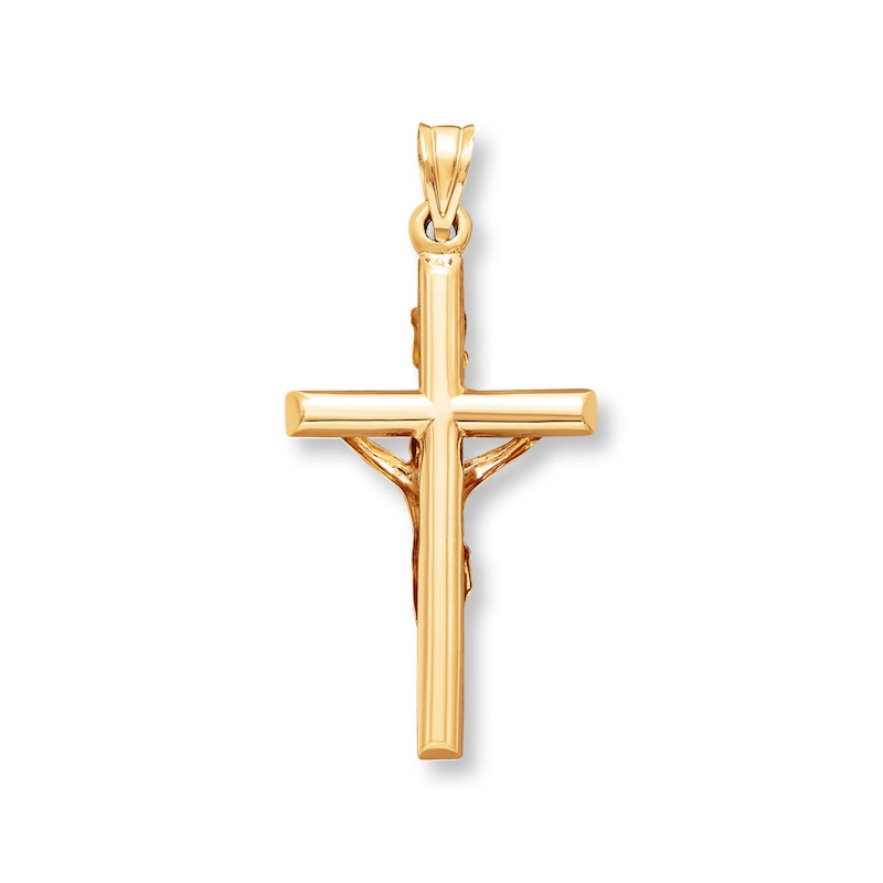 Main Image 3 of Crucifix Charm 14K Yellow Gold