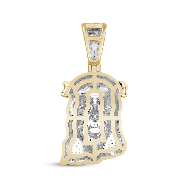 Main Image 4 of Men’s Diamond Jesus Pendant 1/2 ct tw 10K Yellow Gold