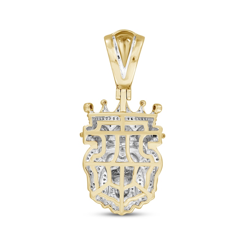 Main Image 4 of Men's Diamond Lion Head Pendant 3/4 ct tw 10K Yellow Gold