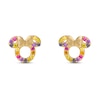 Thumbnail Image 2 of Children's Minnie Mouse Cubic Zirconia Rainbow Stud Earrings 14K Yellow Gold