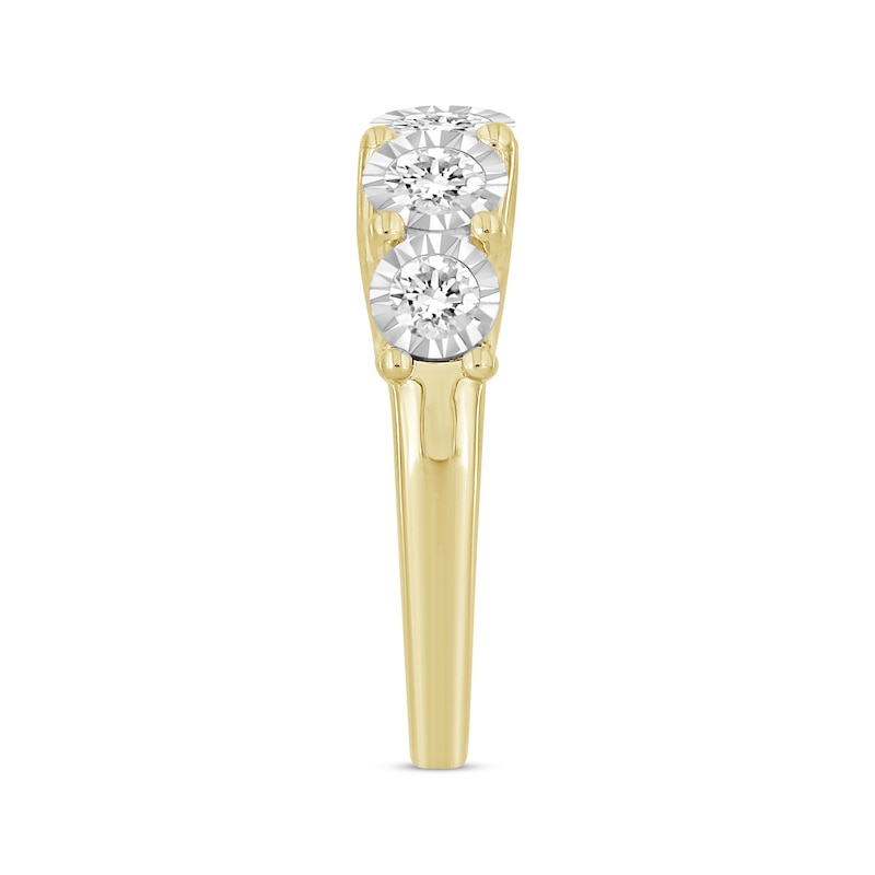 Main Image 2 of Round-Cut Diamond Anniversary Band 1 ct tw 10K Yellow Gold