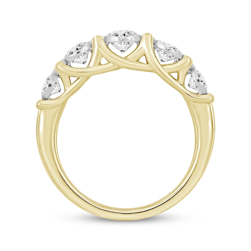 Main Image 3 of Round-Cut Diamond Anniversary Band 1 ct tw 10K Yellow Gold