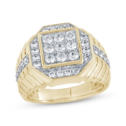 Men's Diamond Tiered Ring 1-1/2 ct tw 10K Yellow Gold
