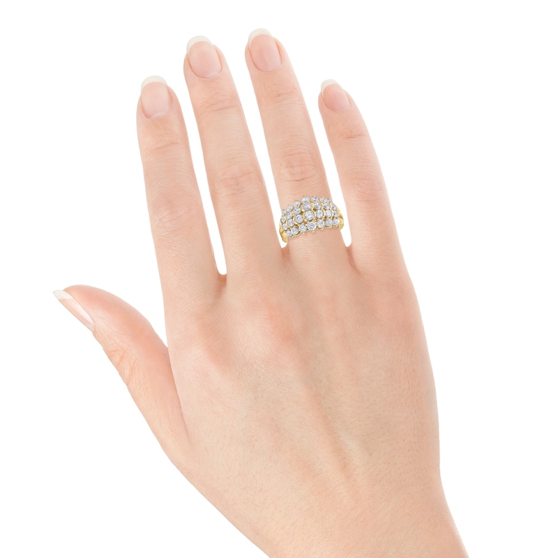 Main Image 4 of Lab-Grown Diamonds by KAY Four-Row Ring 2 ct tw 10K Yellow Gold