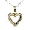 Thumbnail Image 0 of Diamond-Cut Mirror Heart Necklace 10K Yellow Gold 18"