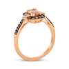 Thumbnail Image 3 of Le Vian Oval-Cut Morganite Ring 1/4 ct tw Diamonds 14K Strawberry Gold